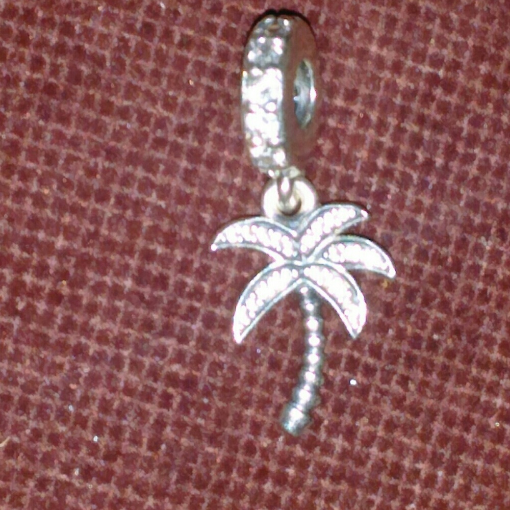 Pandora Sparkling Palm Tree Dangle Charm